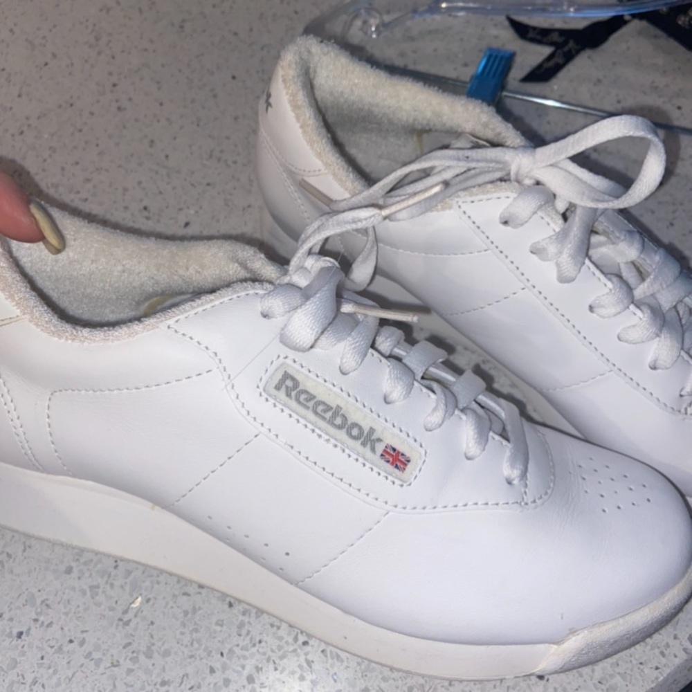 White Reebok sneakers